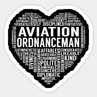 Aviation Ordnanceman Heart Sticker